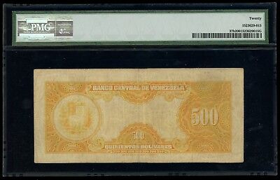 Caracas, Venezuela, 500 Bolivares, 23-7-1953, PMG VF 20, SCWPM-37b