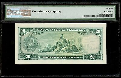 Caracas, Venezuela, 20 Bolivares, 29-1-1974, PMG Gem UNC 66 EPQ, SCWPM-46e