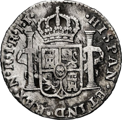 COLOMBIA, Bogotá, bust 1 real, Charles IV, 1801 JJ, NGC VF details / cleaned