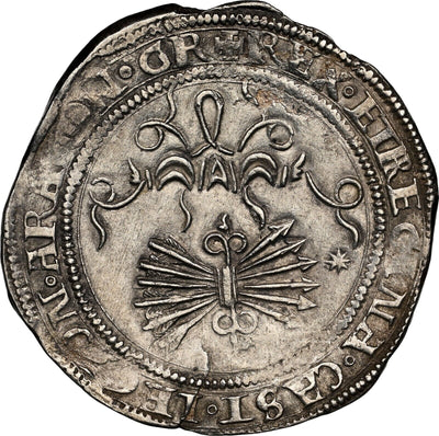 SPAIN, Seville, 4 reales, Ferdinand-Isabel, assayer * on reverse MS 62