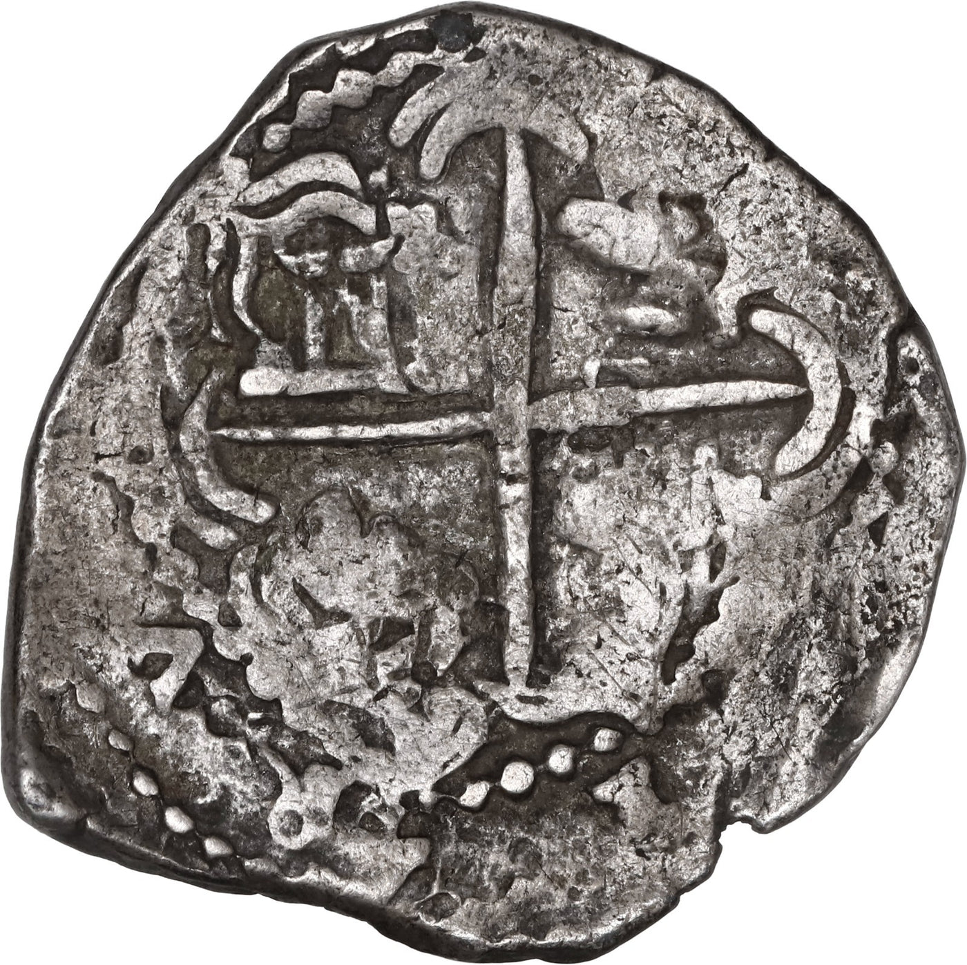 BOLIVIA, Potosí, cob 2 reales, Philip III, assayer Q, unique error with M for H