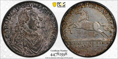 Brunswick-Wolfenbüttel (German States), 2/3 taler, 1765-E-IDB, Karl I, PCGS