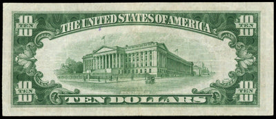 USA Silver Certificate $10 Series of 1934B Fr-1703 VF