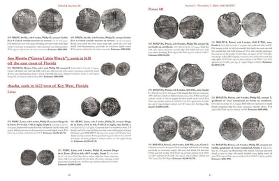 Sedwick Treasure Auction 36 Catalog Nov 7 & 8, 2024 - Shipwreck Coins & Rarities