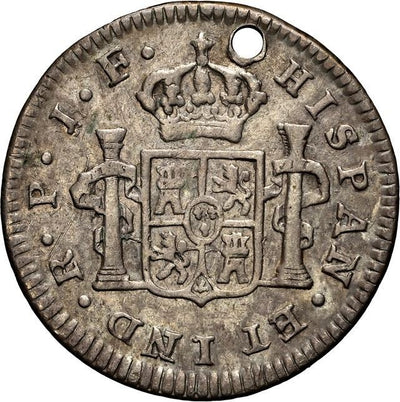 COLOMBIA, Popayán, bust ½ real, Ferdinand VII (bust of Charles IV), 1810 JF, NGC