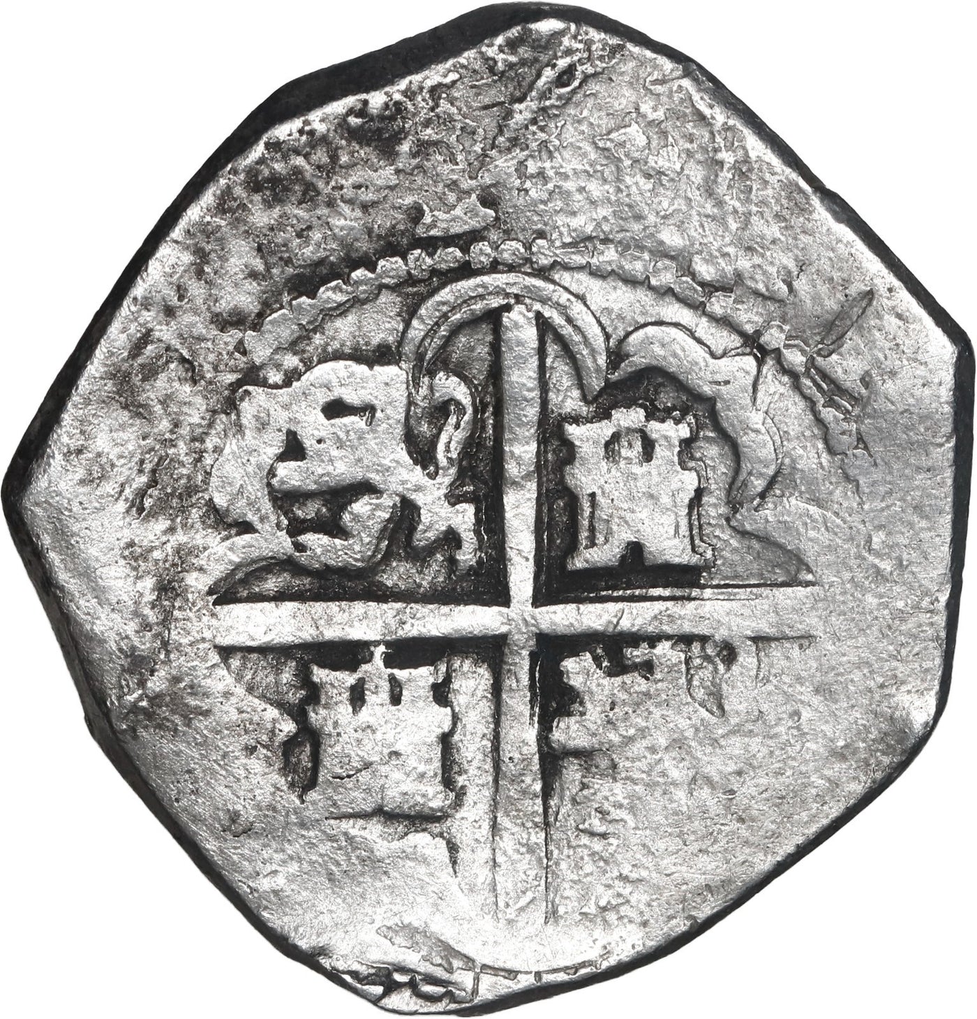 SPAIN, Toledo, cob 4 reales, Philip III, assayer C,quadrants of cross transposed