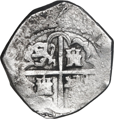 SPAIN, Toledo, cob 4 reales, Philip III, assayer C,quadrants of cross transposed