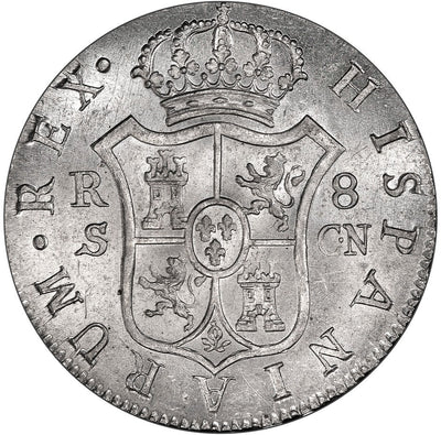 SPAIN, Seville, bust 8 reales, Ferdinand VII, 1808 CN, PCGS MS62.