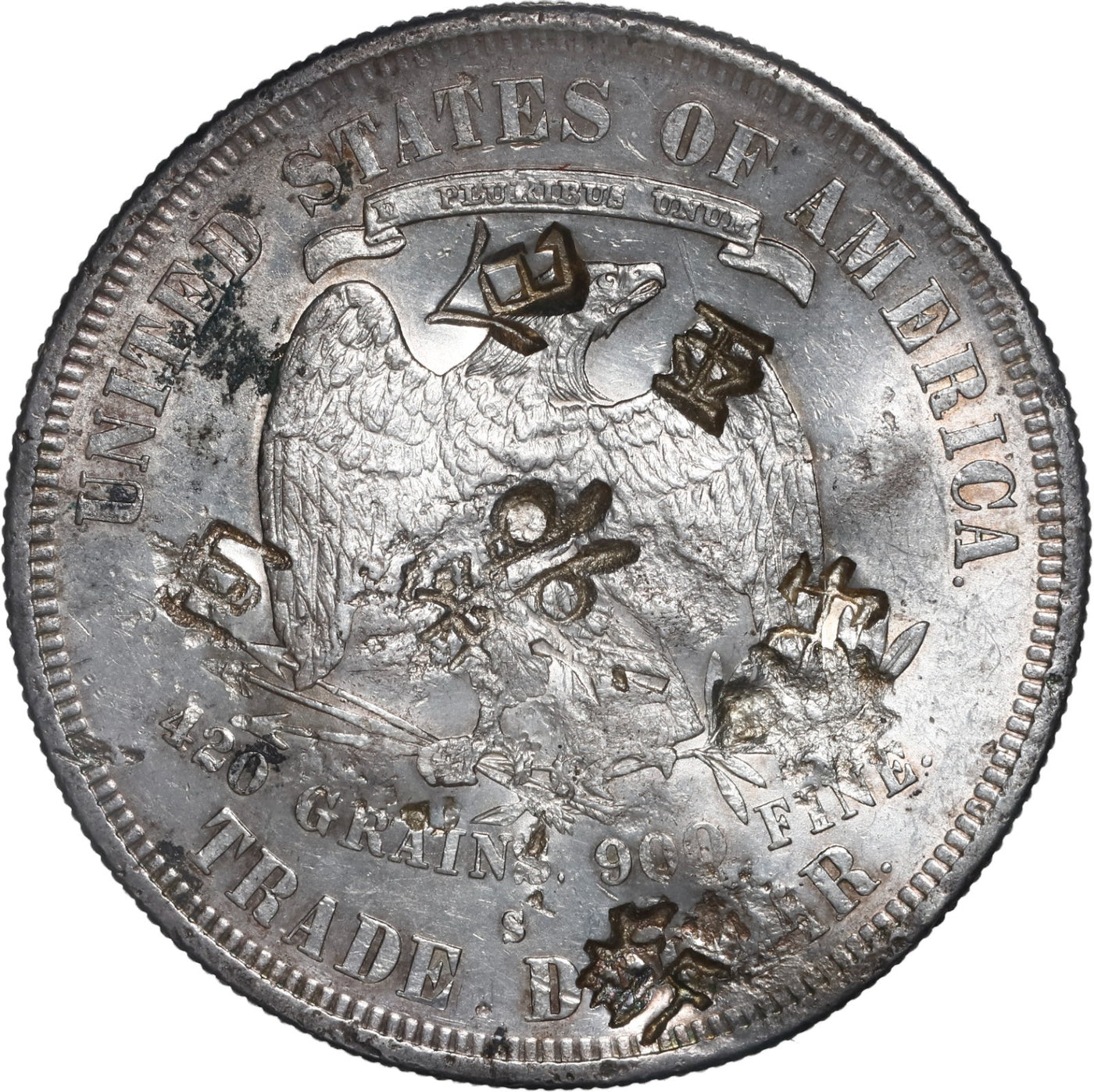 UNITED STATES, San Francisco Mint, Trade dollar, 1877-S, with chopmarks