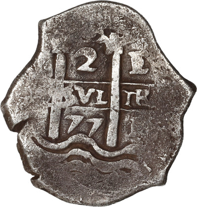 BOLIVIA, Potosí, cob 2 reales, 1677 E.