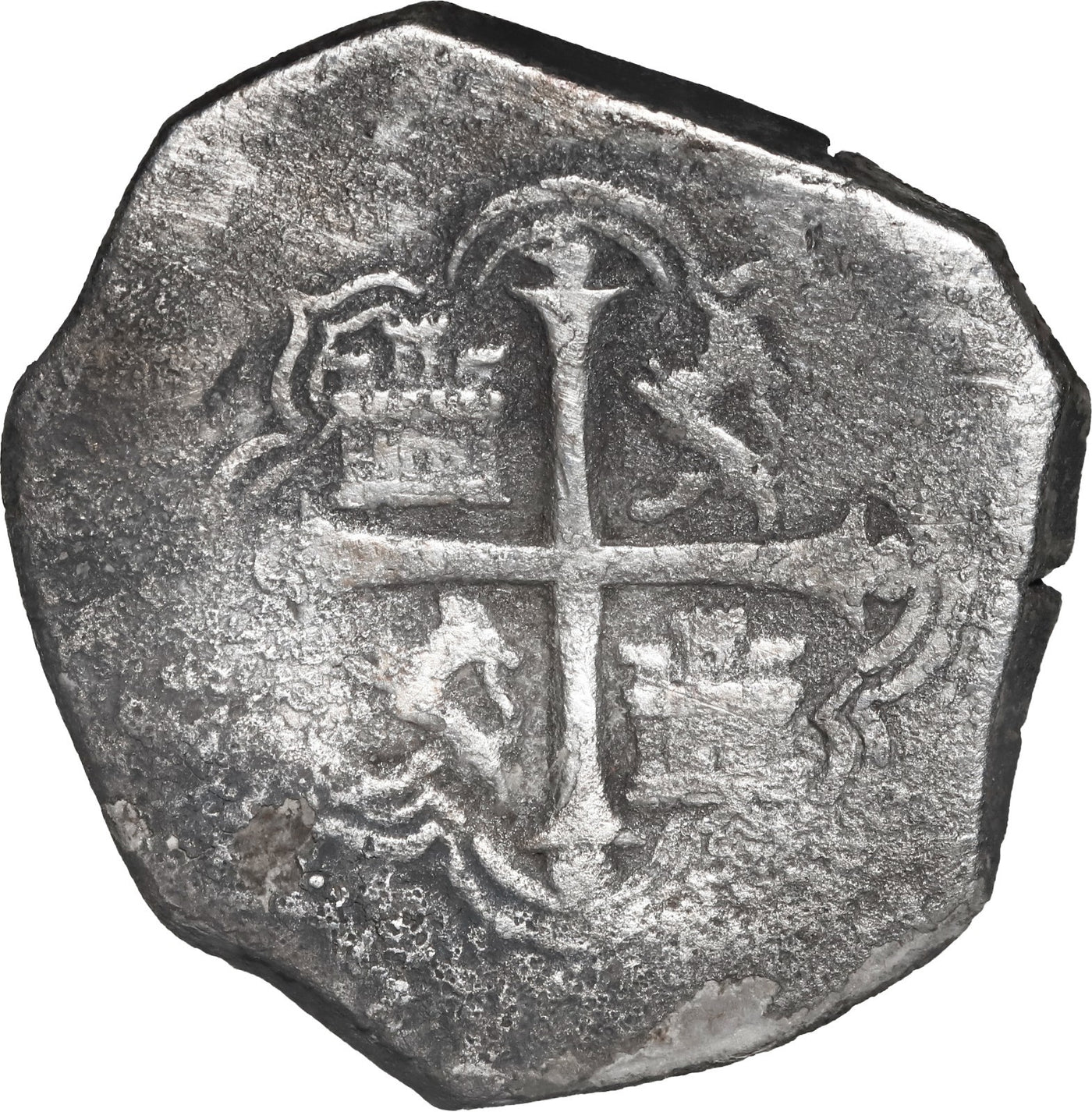 MEXICO, Mexico City, cob 4 reales, Philip III, assayer not visible.