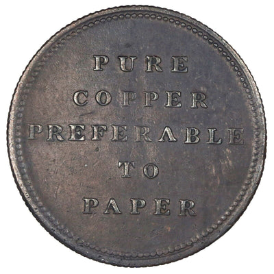 CANADA Copper 1/2 Penny Token No Date (1800s) Standing "Irishman" ex-Baker