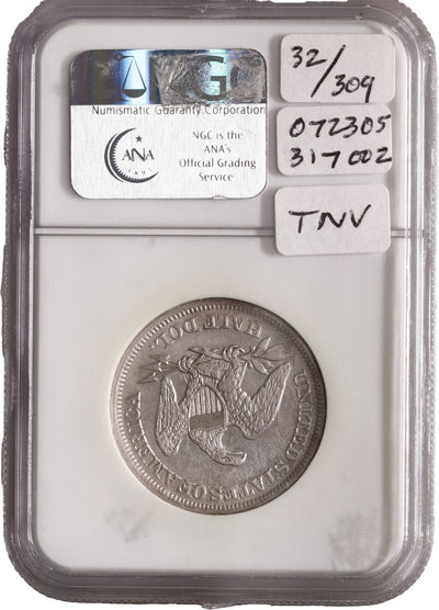 S.S. Republic Shipwreck(1865) UNITED STATES, Philadelphia, 50 cents, 1854