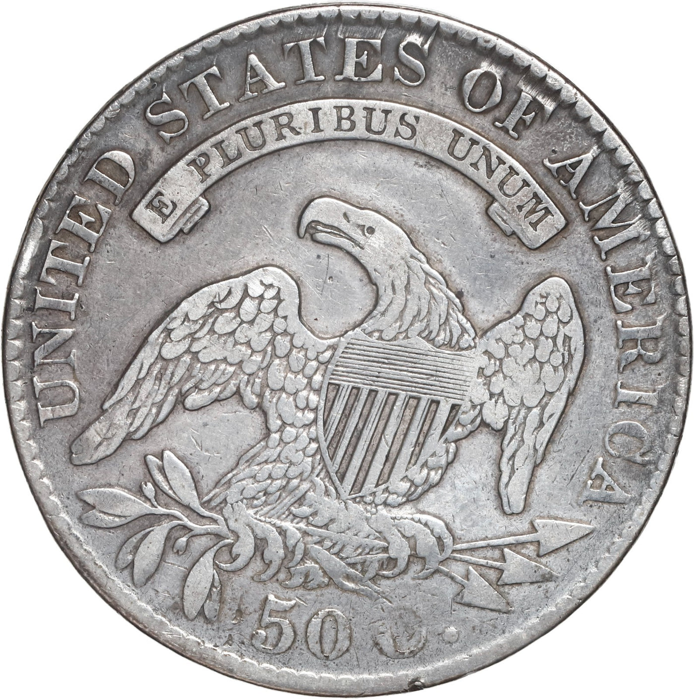 UNITED STATES, Philadelphia mint, Capped Bust half dollar, 1829, Lettered Edge.