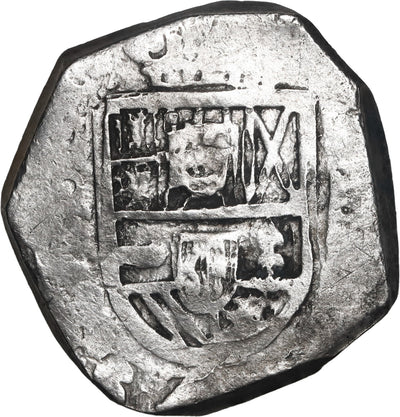 SPAIN, Toledo, cob 4 reales, Philip III, assayer C,quadrants of cross transposed