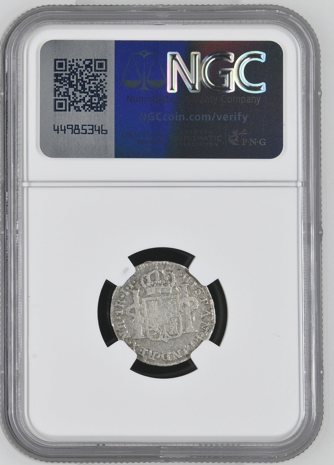 COLOMBIA, Bogotá, bust 1 real, Charles IV, 1795 J•J, no • in mintmark, NGC