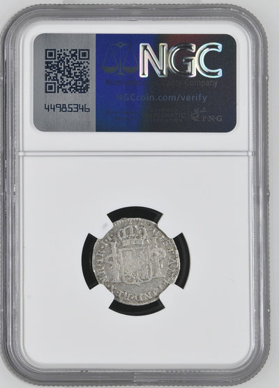 COLOMBIA, Bogotá, bust 1 real, Charles IV, 1795 J•J, no • in mintmark, NGC