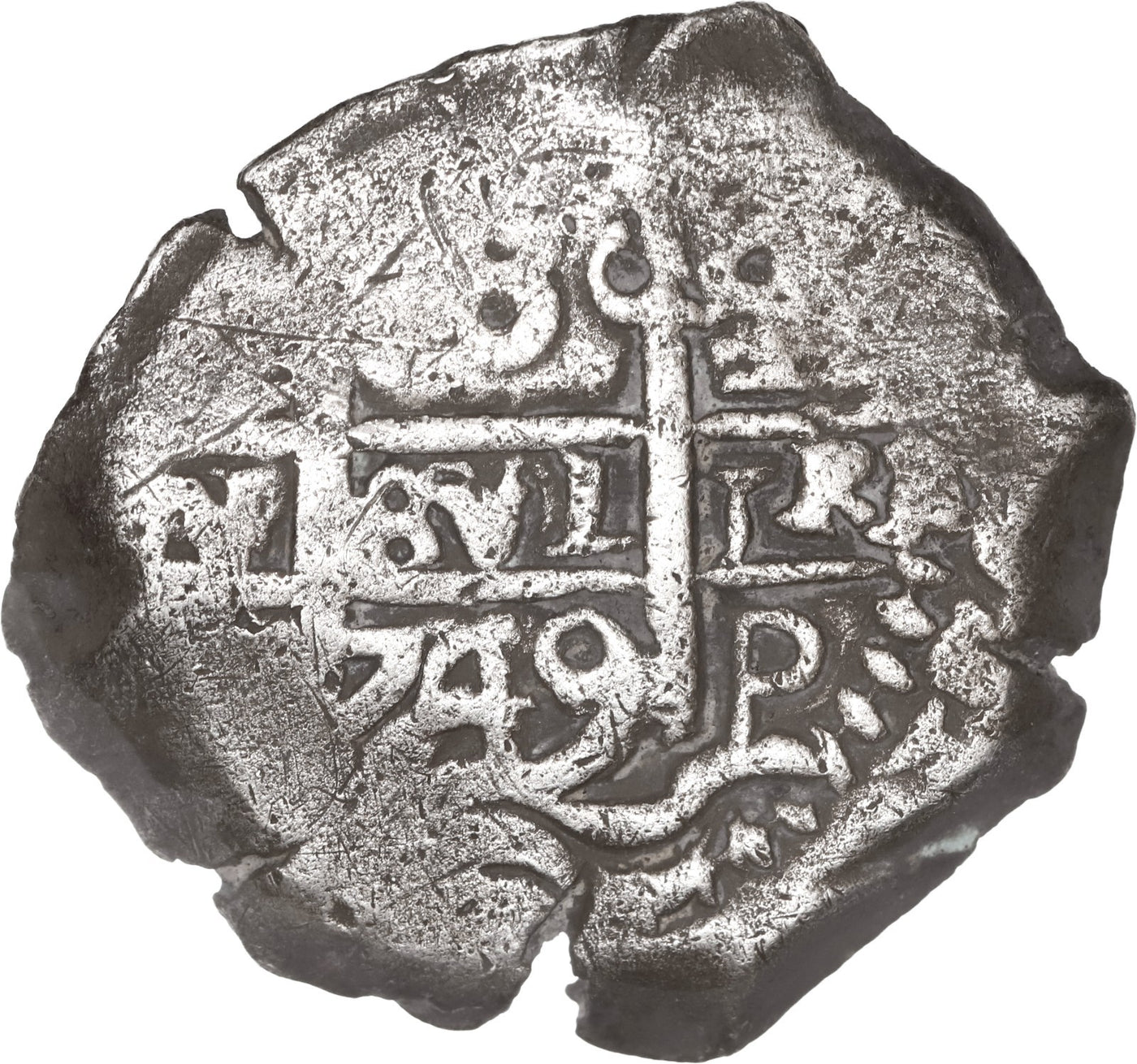 BOLIVIA, Potosi, cob 8 reales, 1749 q.