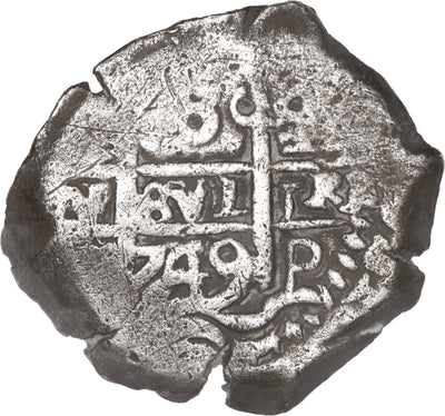 BOLIVIA, Potosi, cob 8 reales, 1749 q.