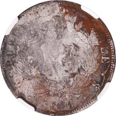 SS Central America Shipwreck (1857) Santiago Chile Silver 50 Centavos 1853 NGC
