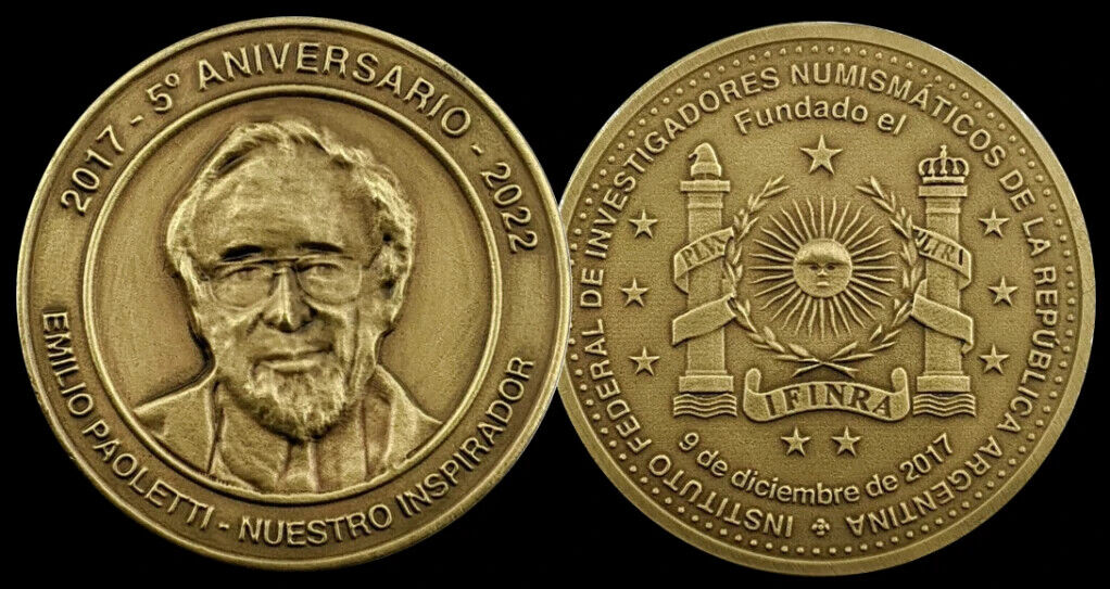 Tribute to Emilio Paoletti  IFINRA 60mm Bronze Medallion - Limited Edition 100