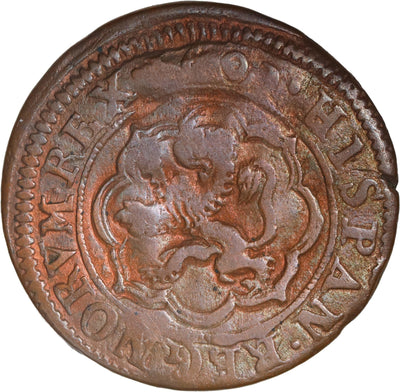 SPAIN, Cuenca, copper cob 4 maravedis, Philip III, 1603.