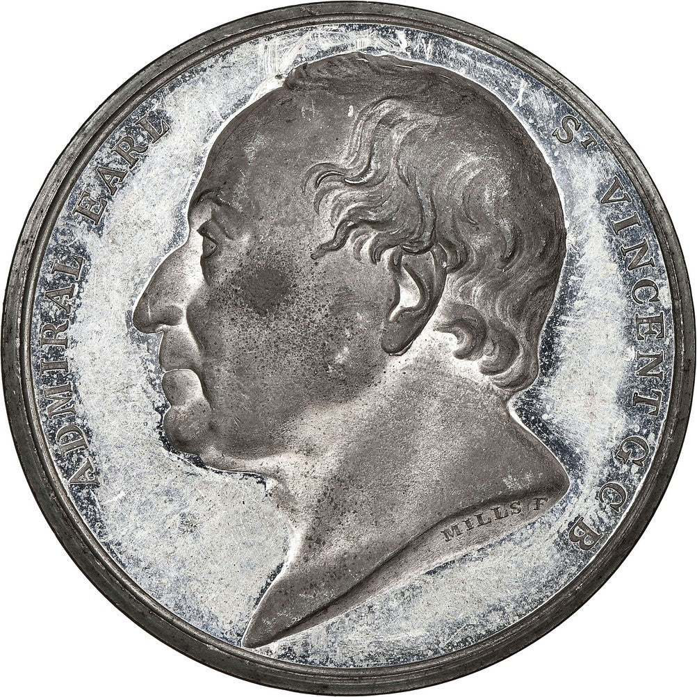 GREAT BRITAIN, white metal medal, 1797, Admiral John Jervis