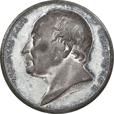 GREAT BRITAIN, white metal medal, 1797, Admiral John Jervis