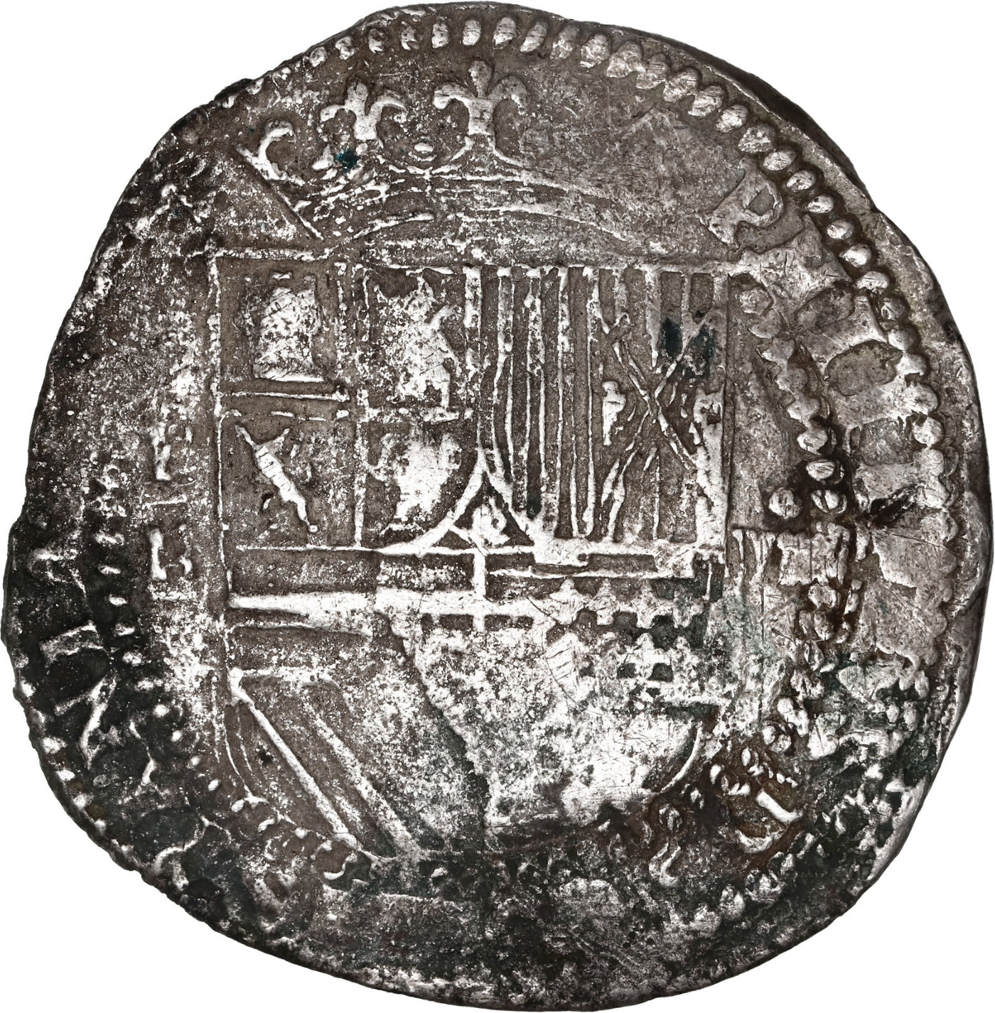 BOLIVIA, Potosí, cob 8 reales, Philip II, assayer B (2nd period, "Great Module")