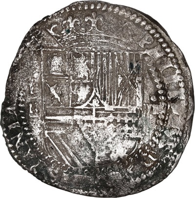 BOLIVIA, Potosí, cob 8 reales, Philip II, assayer B (2nd period, "Great Module")