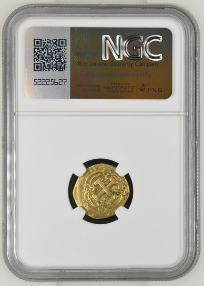 COLOMBIA Bogotá Gold Cob 2 Escudos Philip V (ca. 1730) NGC Graded VF Details