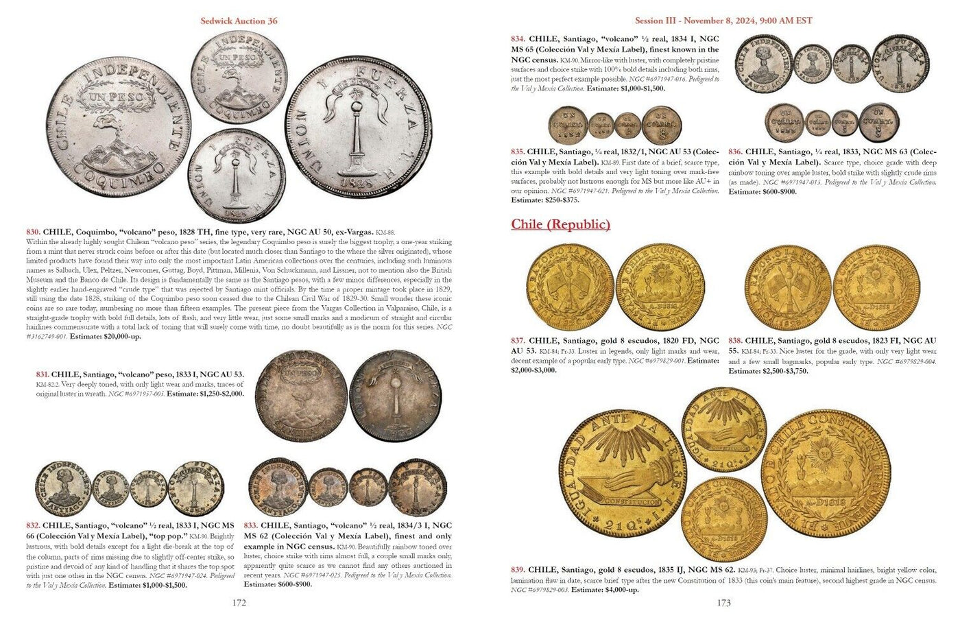 Sedwick Treasure Auction 36 Catalog Nov 7 & 8, 2024 - Shipwreck Coins & Rarities