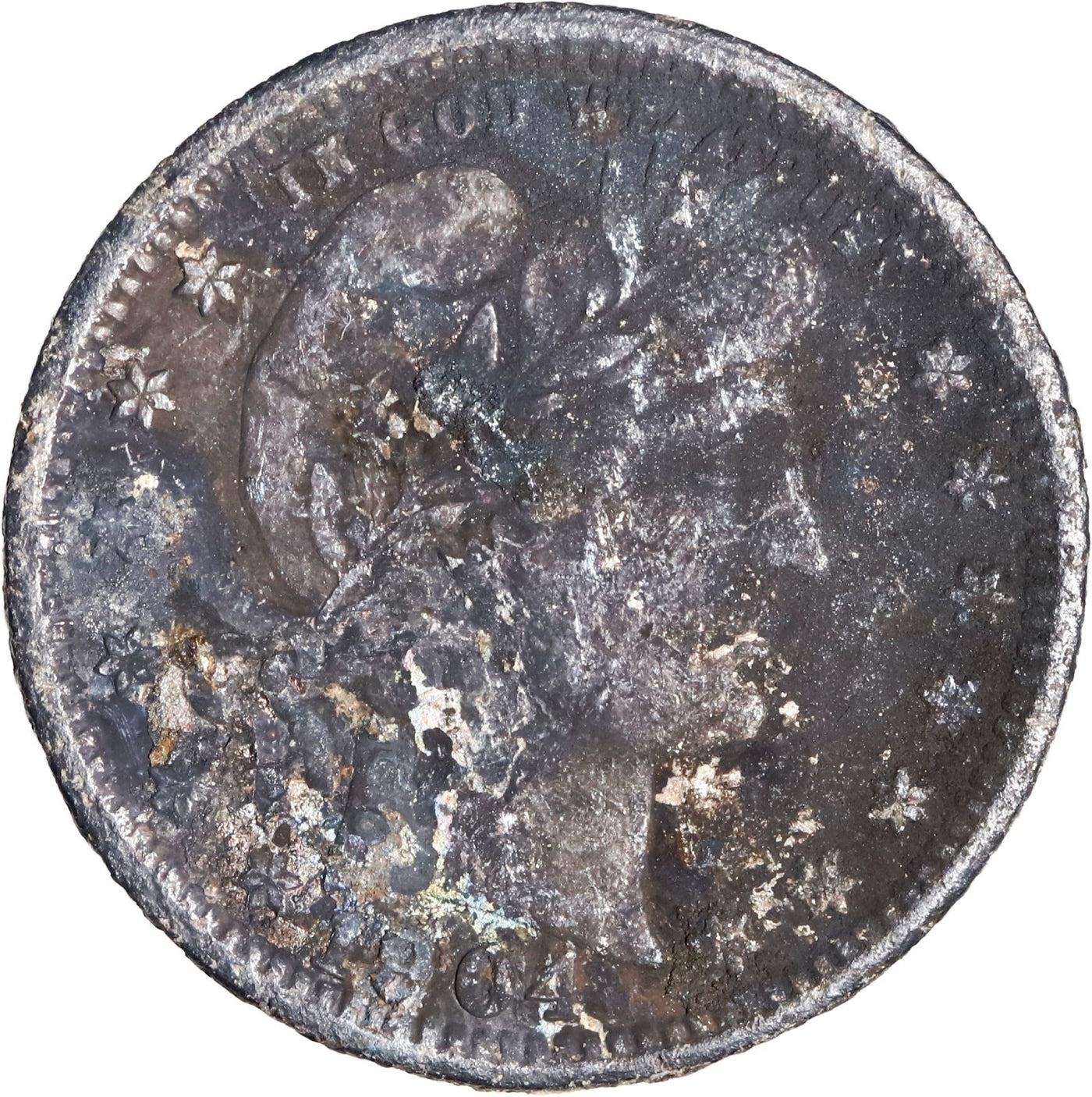 UNITED STATES, New Orleans mint, Barber quarter, 1904-O