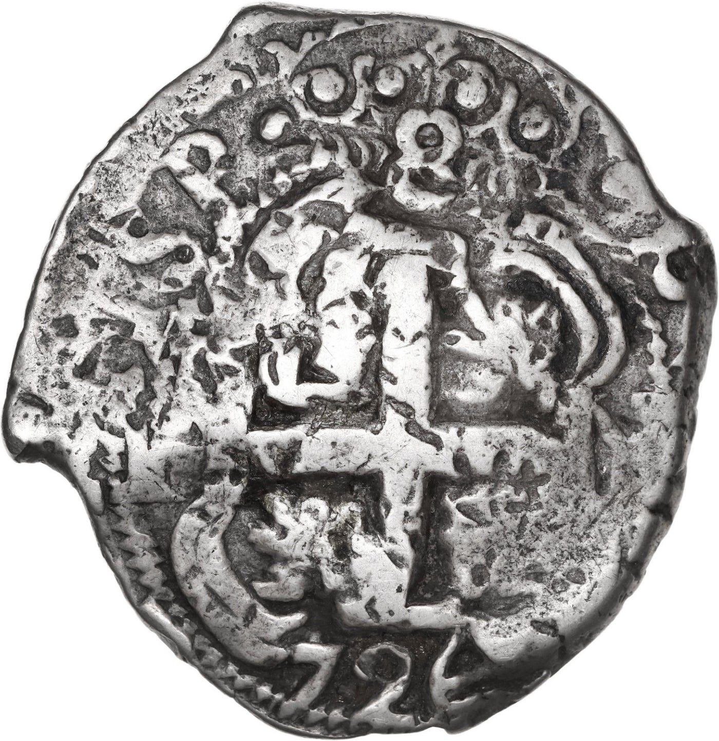 BOLIVIA, Potosí, cob 8 reales, 1726 Y, Louis I, legend ending in EL•, rare.