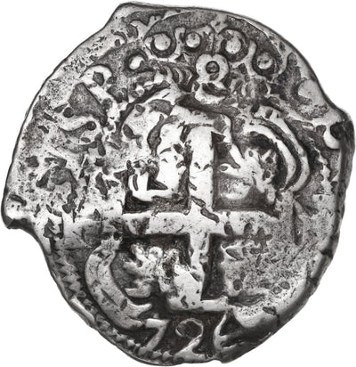 BOLIVIA, Potosí, cob 8 reales, 1726 Y, Louis I, legend ending in EL•, rare.