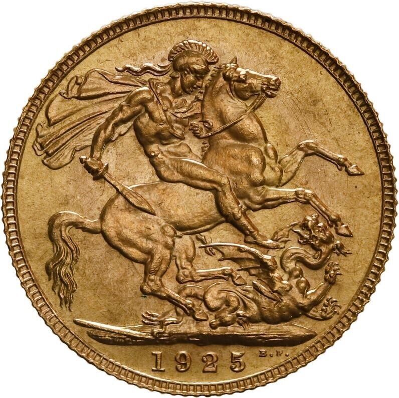 GREAT BRITAIN, London, England, gold sovereign, George V, 1925.