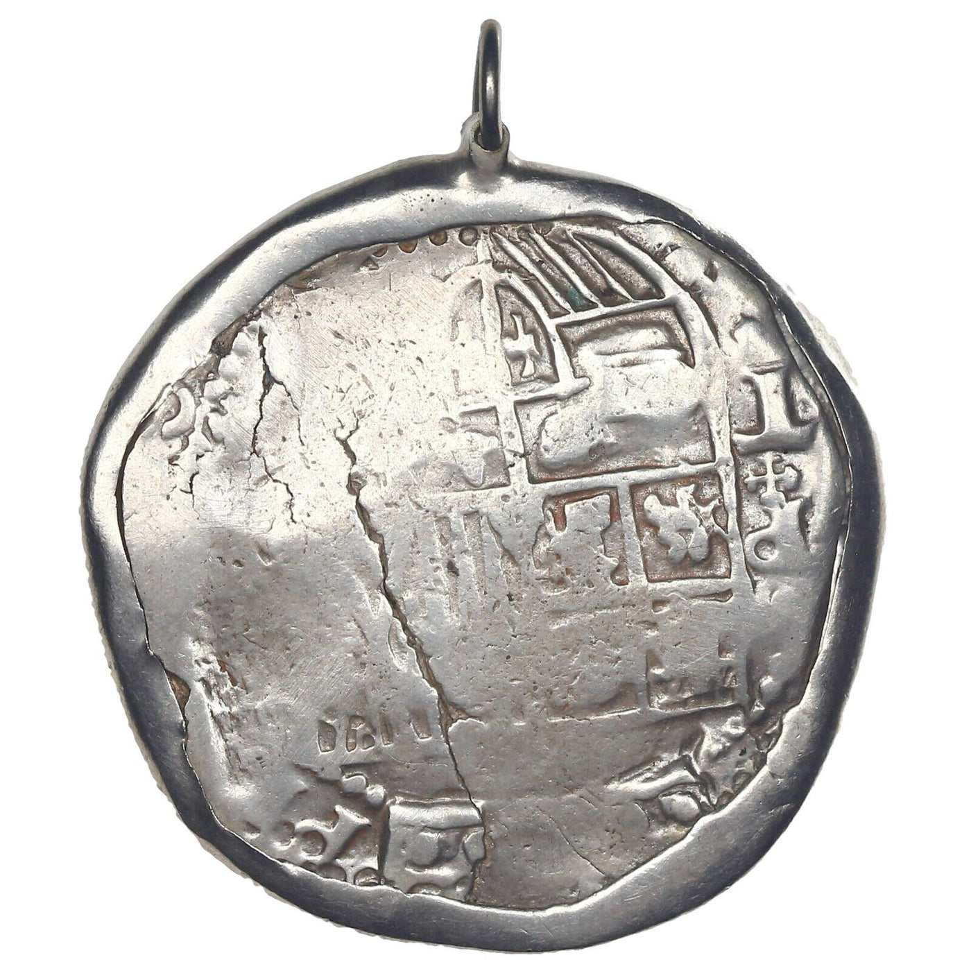 Spanish Colonial Potosi Bolivia Silver Cob 8 Reales 1632 T Silver Jewelry Bezel