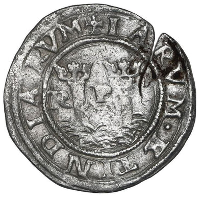 Lima Silver Cob 1/2 Real Philip II R (Rincon) to left legends HISPANI / IARVM