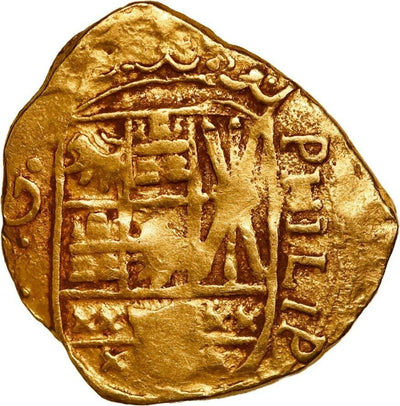 Bogotá Colombia Gold Cob 2 Escudos 1719 No Assayer (Arce) Full PHILIP Very Rare