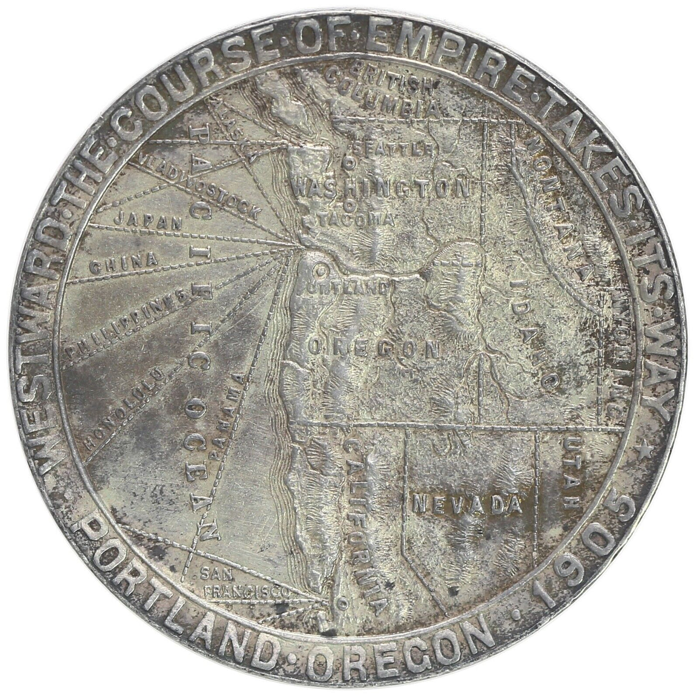 USA 1905 Lewis & Clark Centennial Expo Silver So-Called Dollar HK-325 Rarity R-5