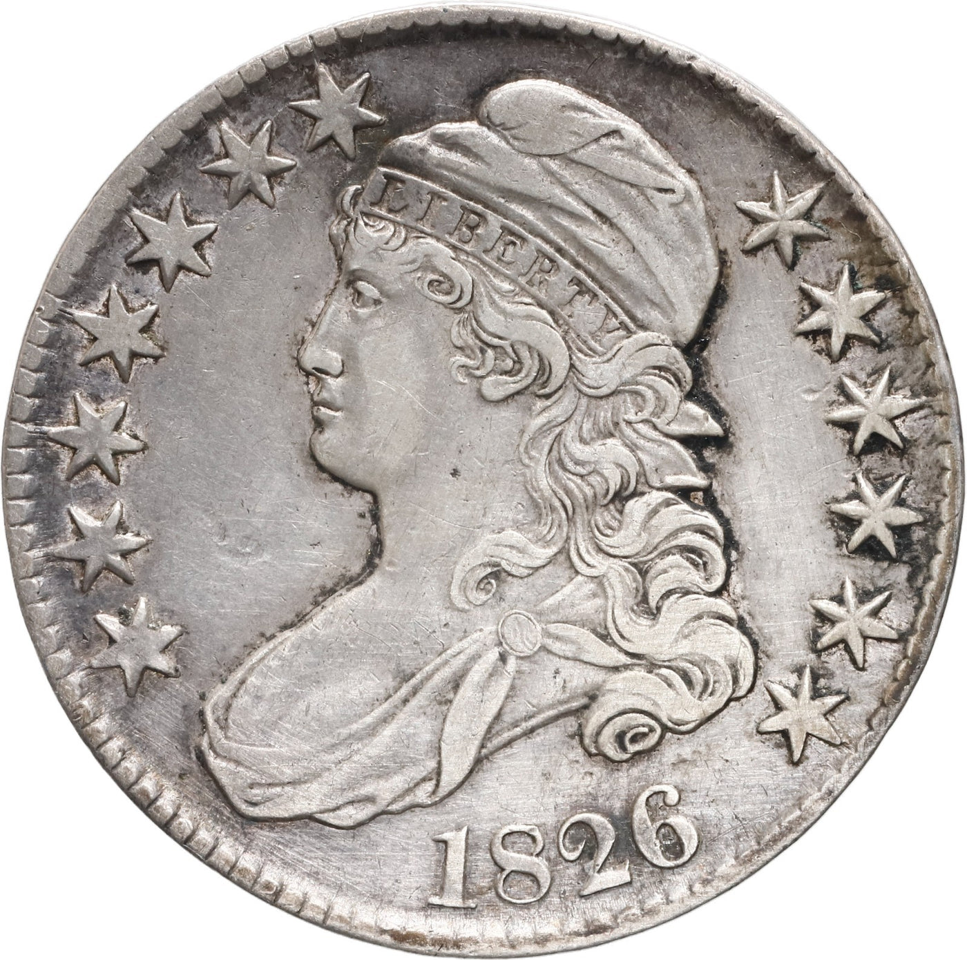 UNITED STATES, Philadelphia mint, Capped Bust half dollar, 1826, Lettered Edge.