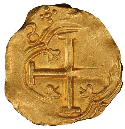 Bogotá Colombia Gold Cob 2 Escudos 1655 Assayer R PCGS MS62 Cal-1812 Rare