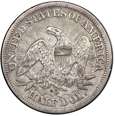 USA New Orleans Mint Silver Seated Liberty Half 1853-O Rays WB-21 PCGS VF Det.