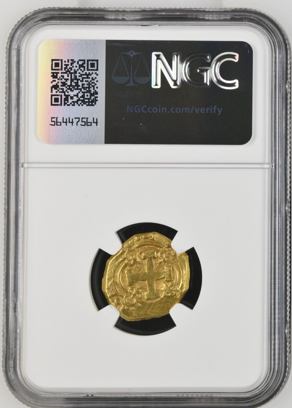 COLOMBIA, Bogotá, gold cob 2 escudos, Philip V, assayer M to right NGC MS 63