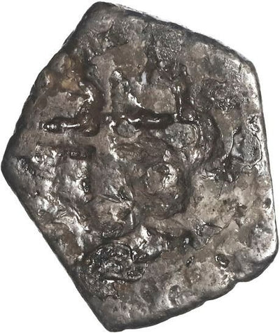 MEXICO Mexico City Silver Cob ½ Real 1733 (F) Rare Fully Dated Sedwick-M26