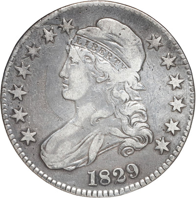 UNITED STATES, Philadelphia mint, Capped Bust half dollar, 1829, Lettered Edge.