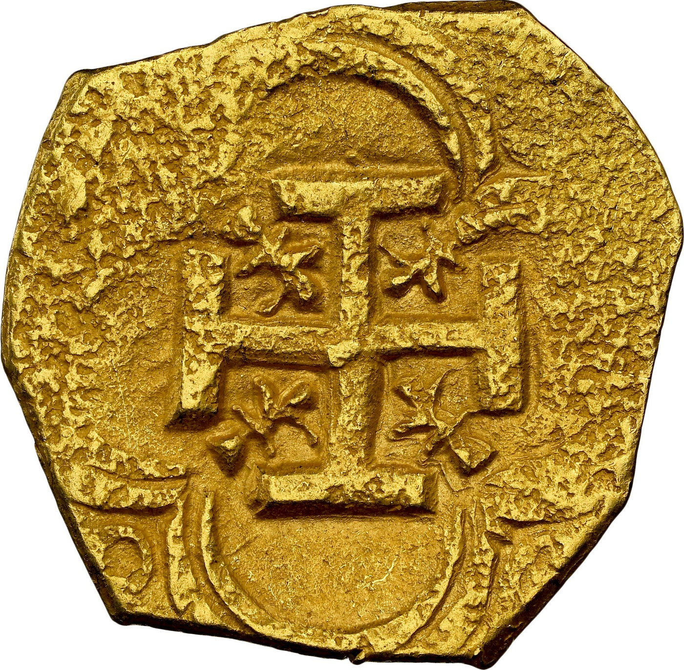 SPAIN, Seville, gold cob 2 escudos, Philip III, assayer G ABOVE mintmark S
