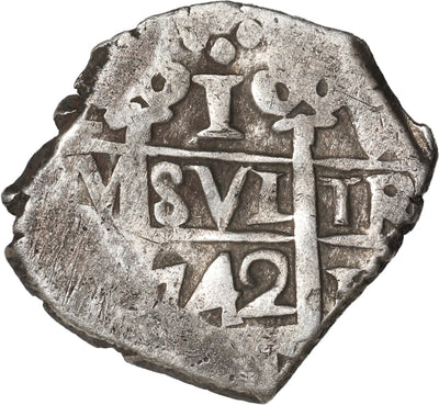 PERU, Lima, cob 1 real, 1742 V.