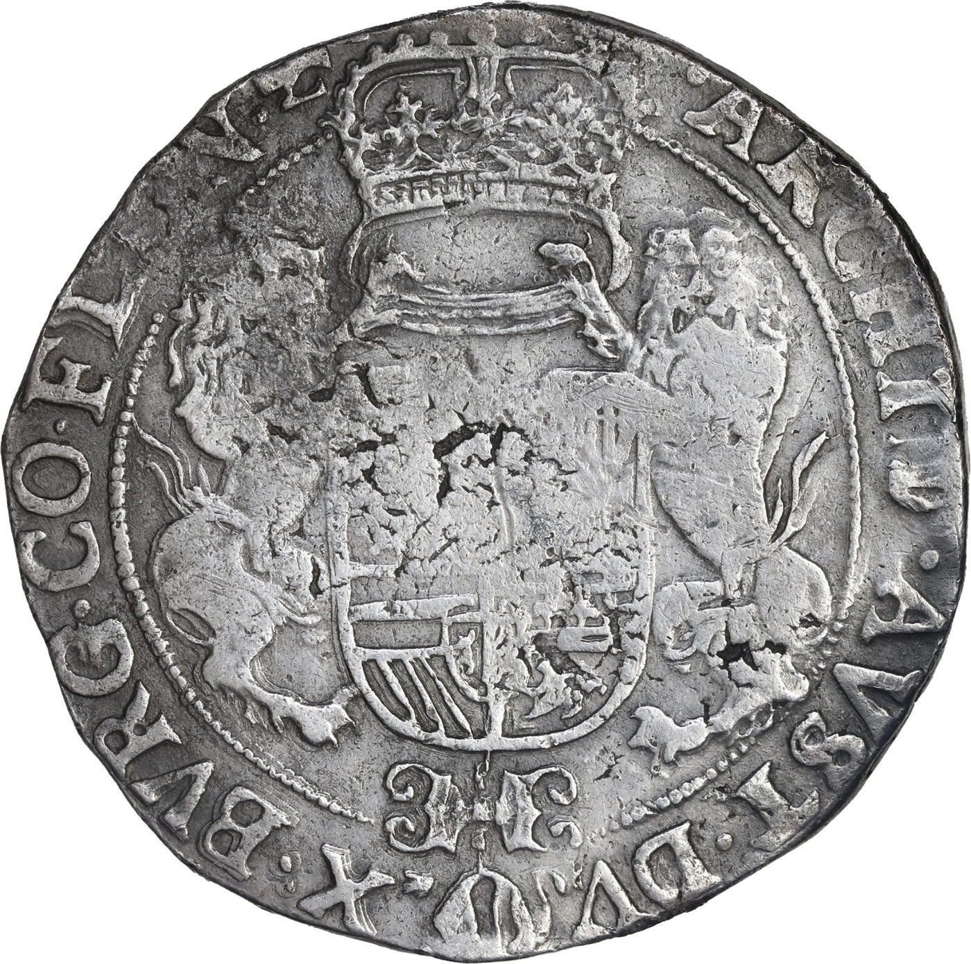 NETHERLANDS (SPANISH), Flanders, portrait ducatoon, Charles II, 1670.
