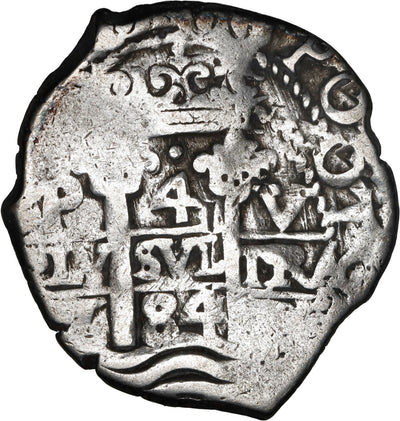 BOLIVIA, Potosí, cob 4 reales, 1684 V.